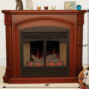 Vent Free Electric Heater Fireplace Mantel Large Remote