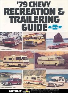 1979 Chevrolet motorhome RV Travel Trailer Brochure