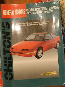 Chevrolet Spectrum Geo Storm Repair Manual Book Chilton General Motors 