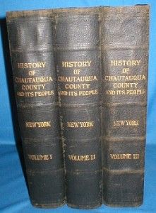 History Chautauqua County New York People 1921 3 Vols Genealogy Downs 