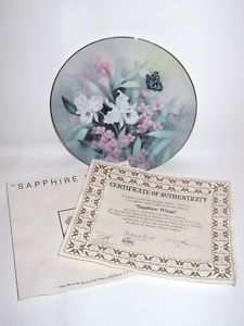 Knowles Sapphire Wings Collector Plate T C Chiu