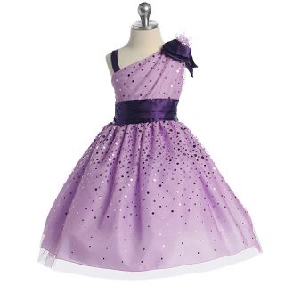 Girls Lilac Sparkle Easter Pageant Flower Girl Dress 10