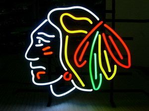 CHICAGO BLACKHAWKS Hockey Beer Bar Sport Neon Light Sign 15 x 14 FREE 