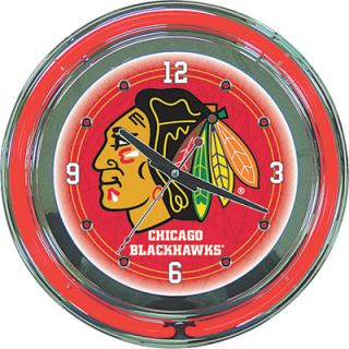 click an image to enlarge neon clock nhl hockey chicago blackhawks 