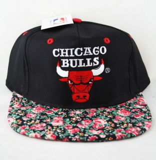 Chicago Bulls Custom Floral Snapback Hat Vintage Logo 7 Cap NEW