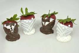 Bride Groom Chocolate Dipped Strawberries Realistic Fake Food Wedding 