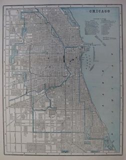 1894 Street Map Milwaukee Bay View Wisconsin Lighthouse