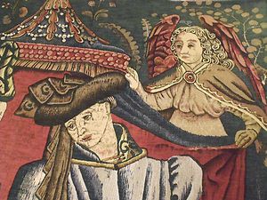 15th Century Charles DOrleans Silk Tapestry Rug Incunabula Historic 