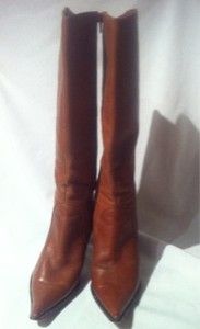 Charles David Knee High Genuine Leather Boots Size 8 M