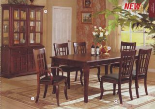 Set of Two Cherry Finish Wood Chair Side Dining Chairs