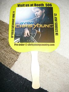 CHRIS YOUNG PROMO NEON HANDHELD FAN COUNTRY MUSIC SINGER RARE CMA FEST 