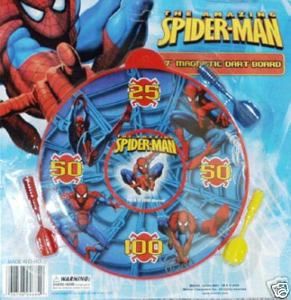 Spiderman Mini Magnetic Dart Board Fun 4 Kids