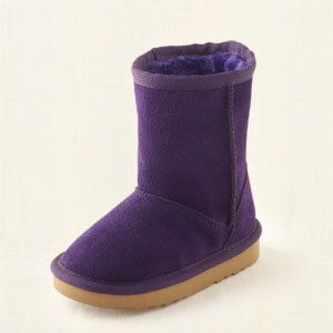 NWT girl CHILDRENS PLACE fur CHALET BOOT pull on SUEDE plush WARM sz 
