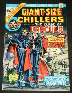 GIANT SIZE CHILLERS #1, Marvel Comic 1974   Lilith (Draculas Daughter 
