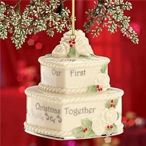 LENOX 2012 Annual Our 1st Christmas Together Cake ORNAMENT NEW