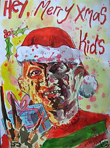 Freddy Krueger Christmas Card Elm Street Horror Slasher