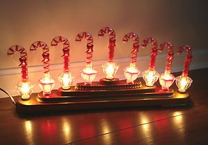 Candy Cane Bubble Lights Christmas Candolier Display