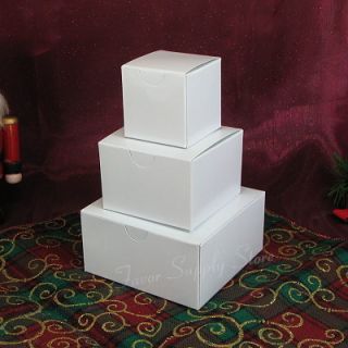 Christmas White Gift Box Tower Lot of 5 Towers Mini 3 Box
