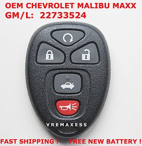 EXCELLENT Chevrolet Malibu Maxx Keyless Entry Remote 22733524