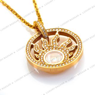 Chopard 18K Rose Gold Happy Diamonds Happy Sun Pendant Necklace