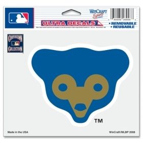 Chicago Cubs MLB 5x6 Color Ultra Cling Decal (Bear Logo) Sticker Cling 
