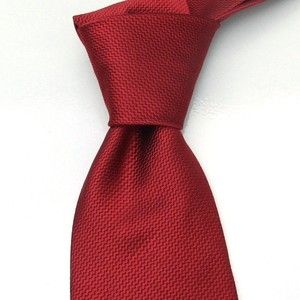 New $195 CHARVET Tie Red Microcheck Weave