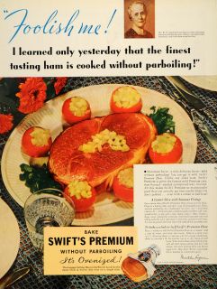   Swifts Premium Toasting Ham Mrs. W N Chatfield   ORIGINAL ADVERTISING