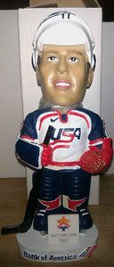 Chris Chelios Autographed USA Olympic 2002 Hockey Bobblehead COA 