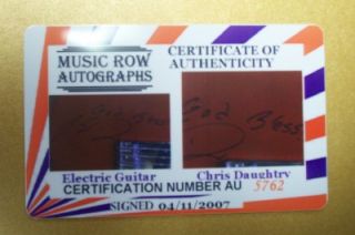 Chris Daughtry Autographed Electric Guitar Signed Body COA American 