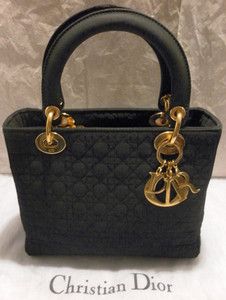 Christian Dior Bag LADY DIOR CANNAGE VTG Auth. MINT