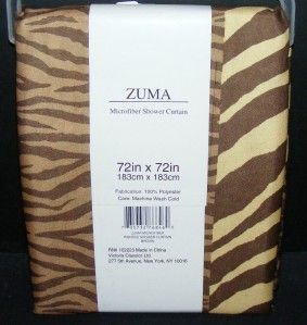 New Animal Print Fabric Shower Curtain Beige Brown Leopard Mix 