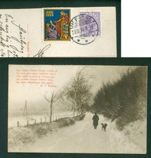   Card 1920 Seal + 15 Ore King Christian X. Dog Cancel Ulfborg
