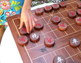 This is an extra large, high quality game of Chinese chess (xiangqi).