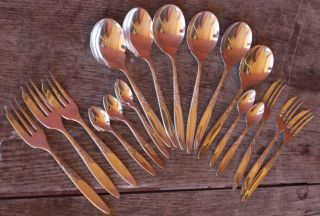 17 PC Grosvenor Christine Cake Forks Demitasse Spoons Ice Cream Spoons 