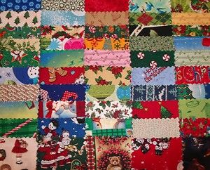 100 Merry Christmas Quilt Quilting Fabric Squares Blocks Patchwork 