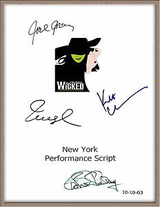Kristin Chenoweth Idina Menzel Joel Grey Signed x4 Wicked Musical 