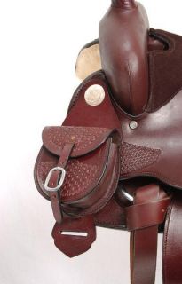 tough 1 basketweave leather concho saddle pocket 61 9925