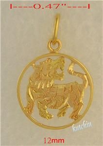 14k 14kt Gold Chinese Zodiac Tiger Charm Pendant 211