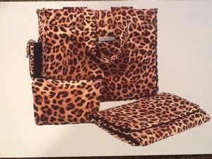   Designer Fashion Diaper Bag by Cherubini Fabulous Leopard Tote
