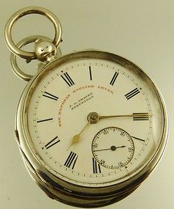 English Silver Key Wound Pocket Watch by J G GRAVES Chester 1898