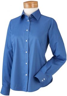 Chestnut Hill Womens Executive Performance Pinpoint Oxford Blouse