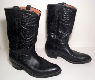 Red Wing Pecos Cowboy Western Boots Mens Size 10 5 D Black Made in USA