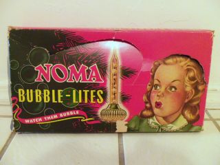 Vintage 50s Noma Bubble Christmas Tree Lights 0360