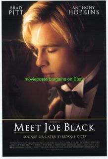 Meet Joe Black Movie Poster Brad Pitt Anthony Hopkins