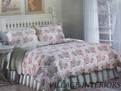 Shabby Pink Green Claire Parisian Cottage Chic King Quilt 100 Cotton