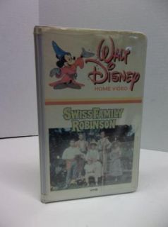 Walt Disney White Case Swiss Family Robinson VHS Home Video Movie VCR