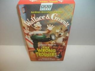 Wallace Gromit The Wrong Trousers BBC Kids Cartoon Video VHS Tape