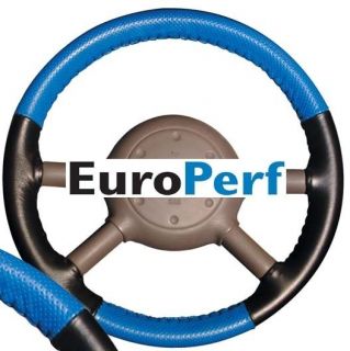 Chevy Perforated Custom Fit 1 or 2 Color Leather Steering Wheel Cover