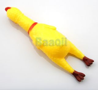 Pet Dog Puppy Shrilling Chicken Chew Toy Sound Squeeze Screaming Toy