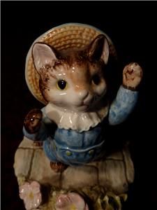 Vintage Beatrix Potter Tom Kitten Figurine Music Box So Cute